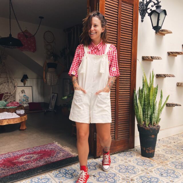 Macacão Bob Curto Off White
