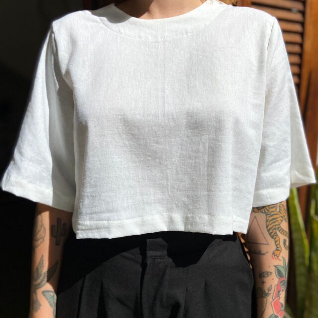 Cropped Cubo Off White