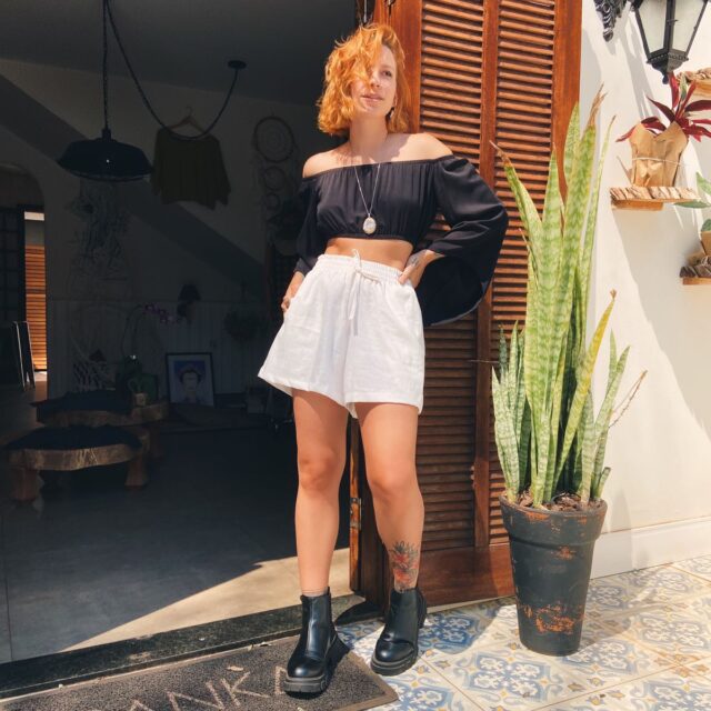Shorts Linho Off White