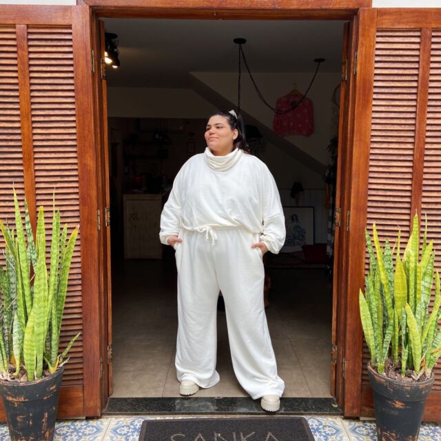Pantalona Moletom Off White