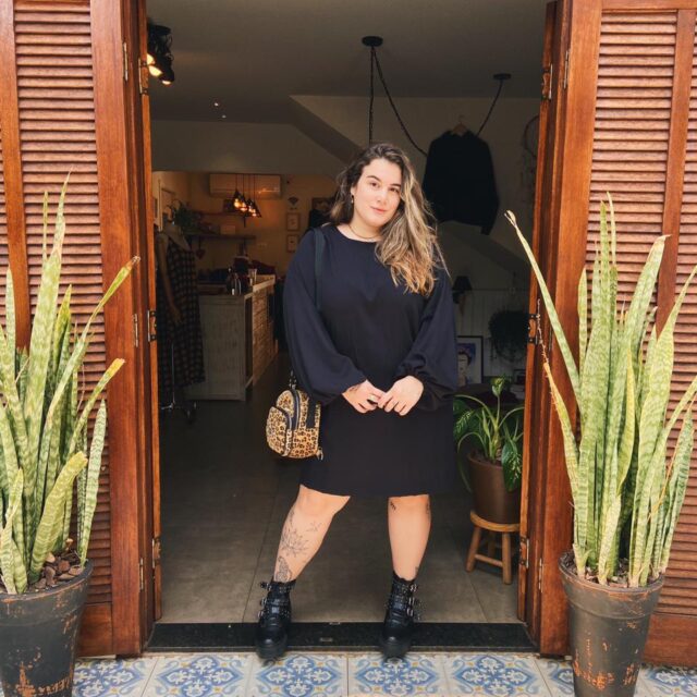 Vestido Cubo Bufante Preto