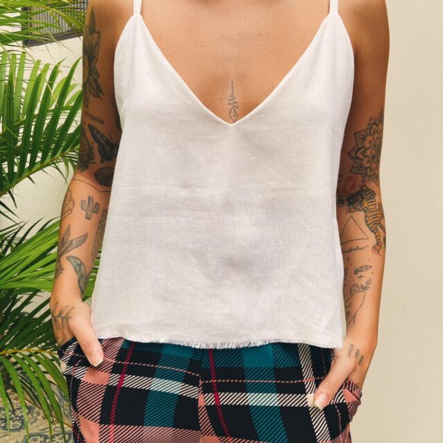 Blusinha V Off White