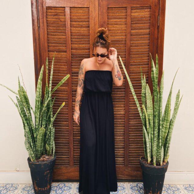 Vestido Longo Balonê Preto