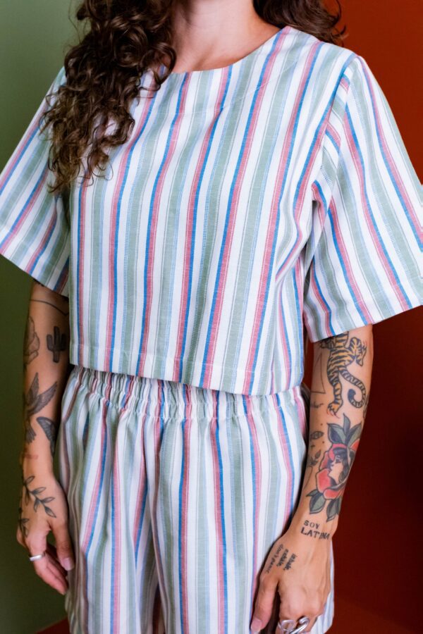 Cropped Cubo Listrado
