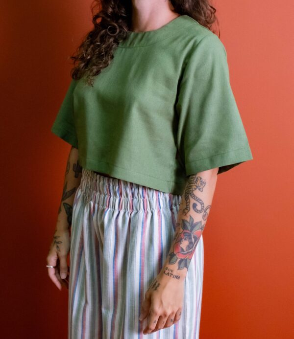 Cropped Cubo Verde Oliva