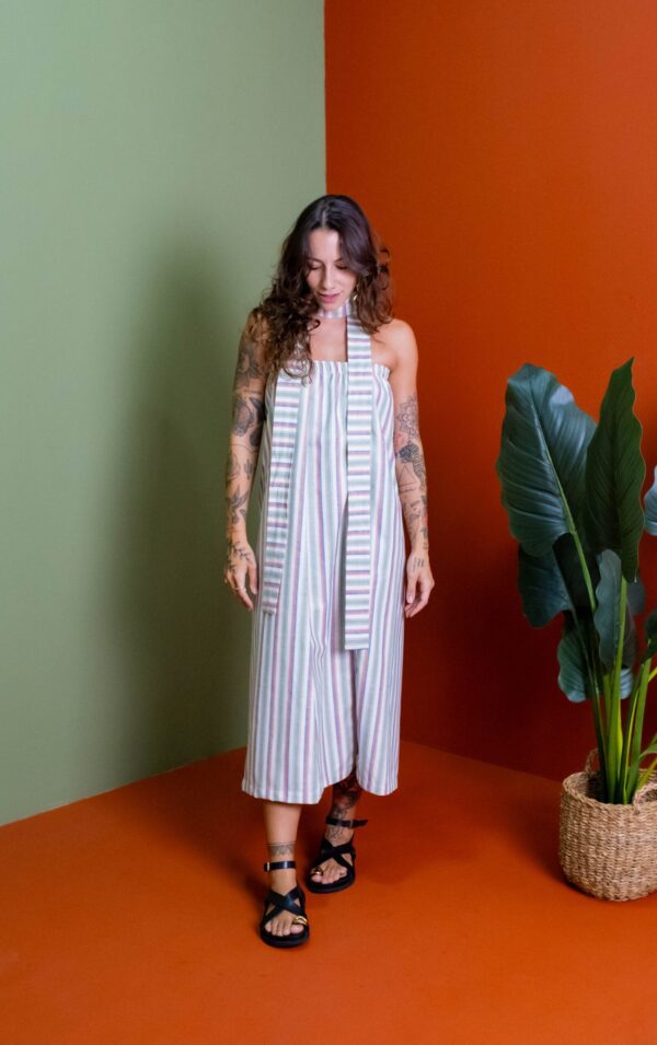 Vestido Bata Listrado
