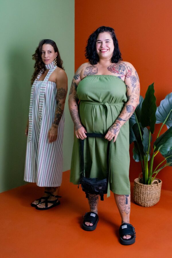 Vestido Bata Listrado