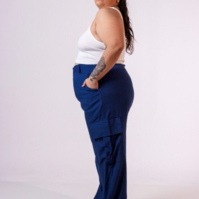 Cargo Itália Linho Azul Jeans - Imagem 2