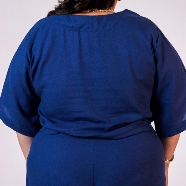 Pantalona Itália Linho Azul Jeans - Imagem 3