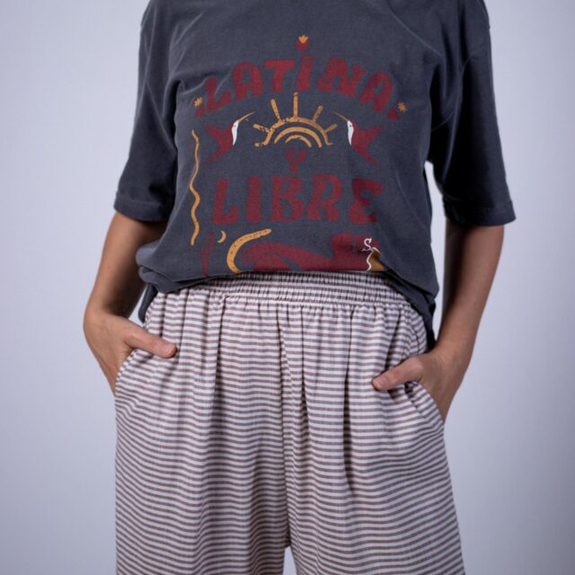 Pantalona Listrada Marrom - Imagem 2
