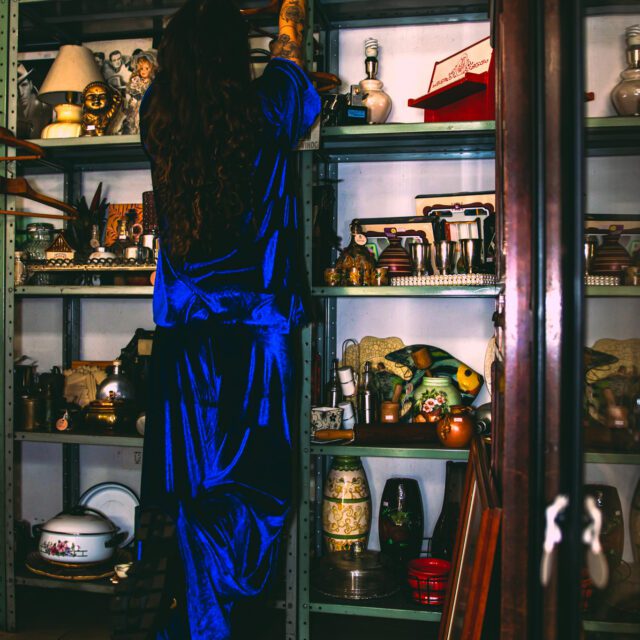 Calça Boho Veludo Azul Galáxia - Imagem 3
