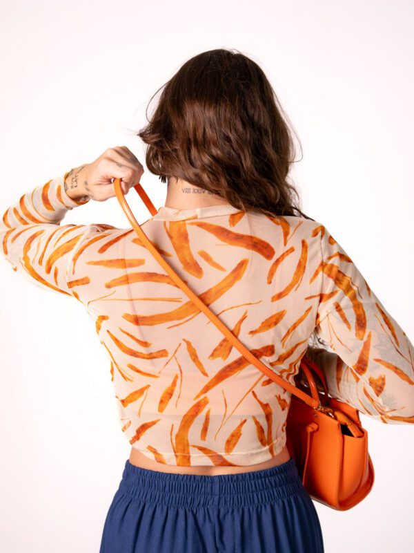 Cropped Tule & Top Terracota