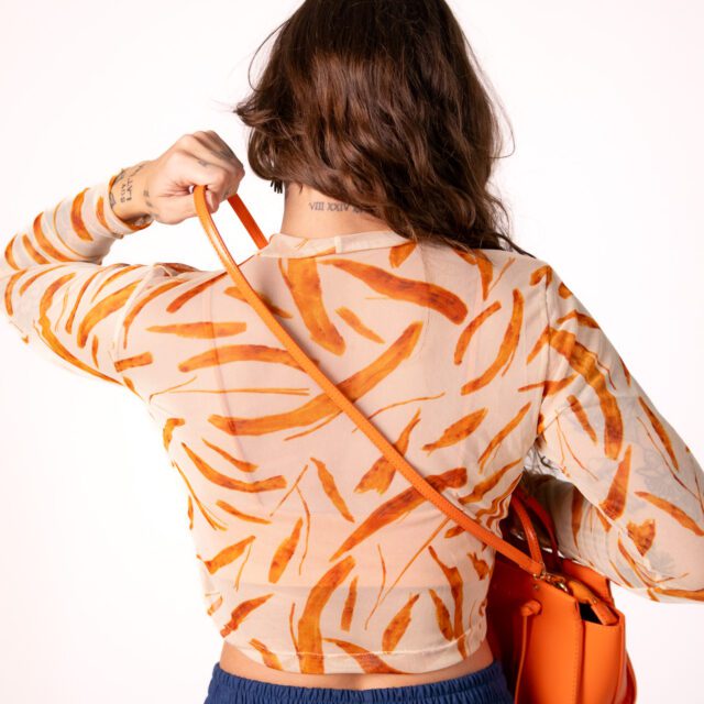 Cropped Tule & Top Terracota - Imagem 2