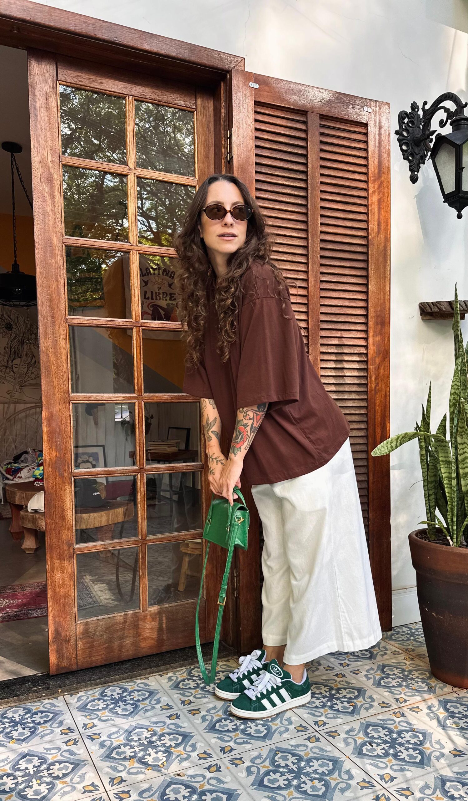 Camiseta Oversized Moletom Marrom - Imagem 3