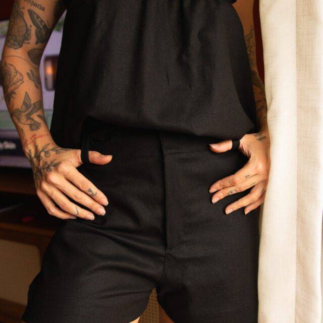 Shorts Itália Domingo Preto