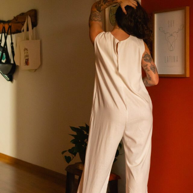 Macacão Domingo Longo Off White - Imagem 6