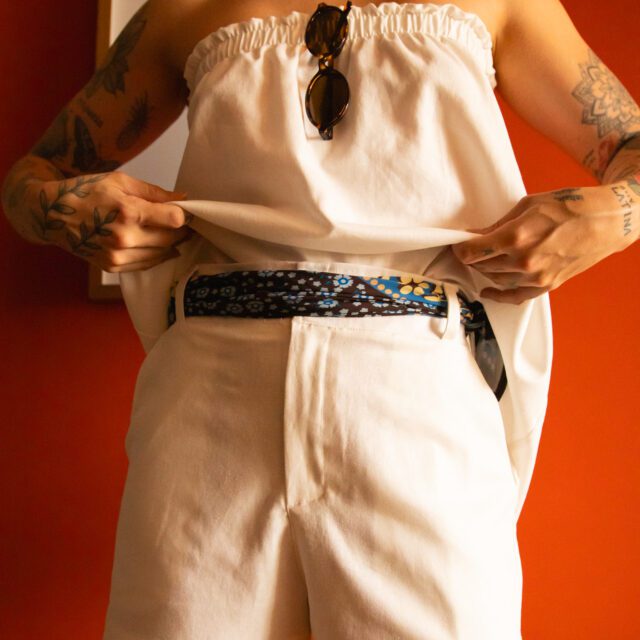 Shorts Itália Domingo Off White - Imagem 3