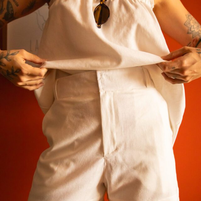 Shorts Itália Domingo Off White