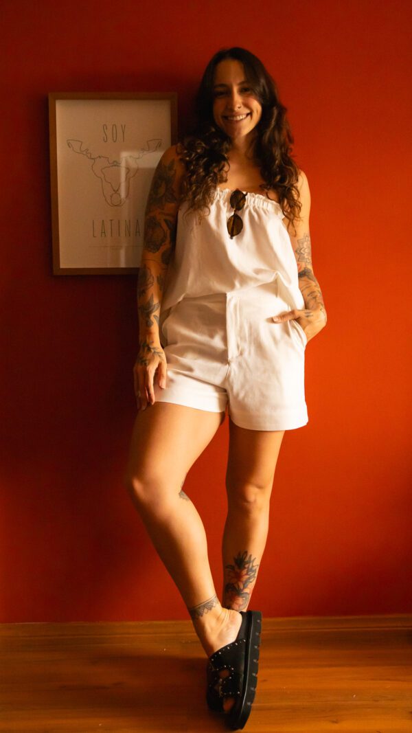 Shorts Itália Domingo Off White