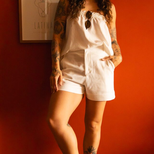 Shorts Itália Domingo Off White - Imagem 2