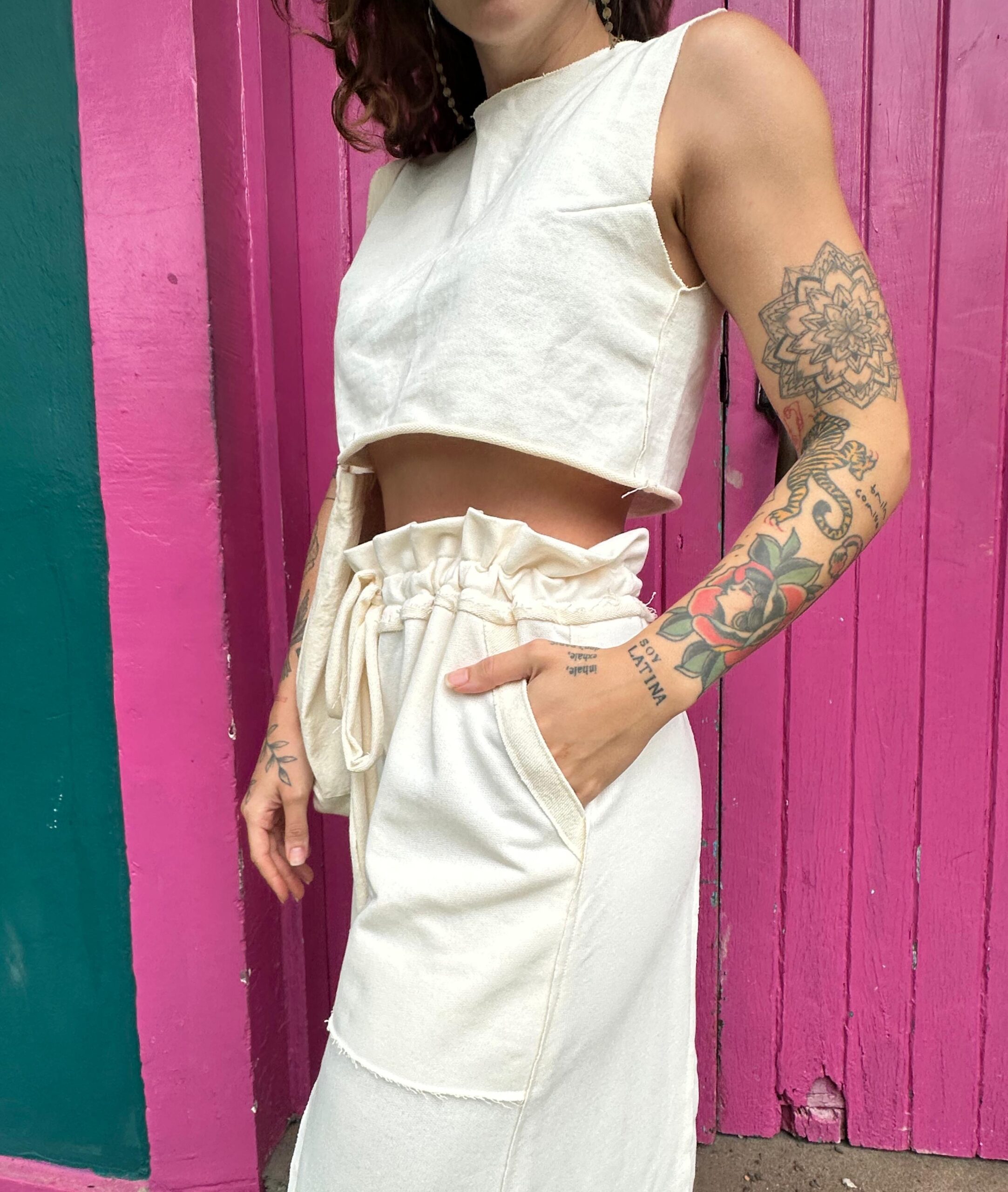 Calça Recortes Off White - Imagem 4