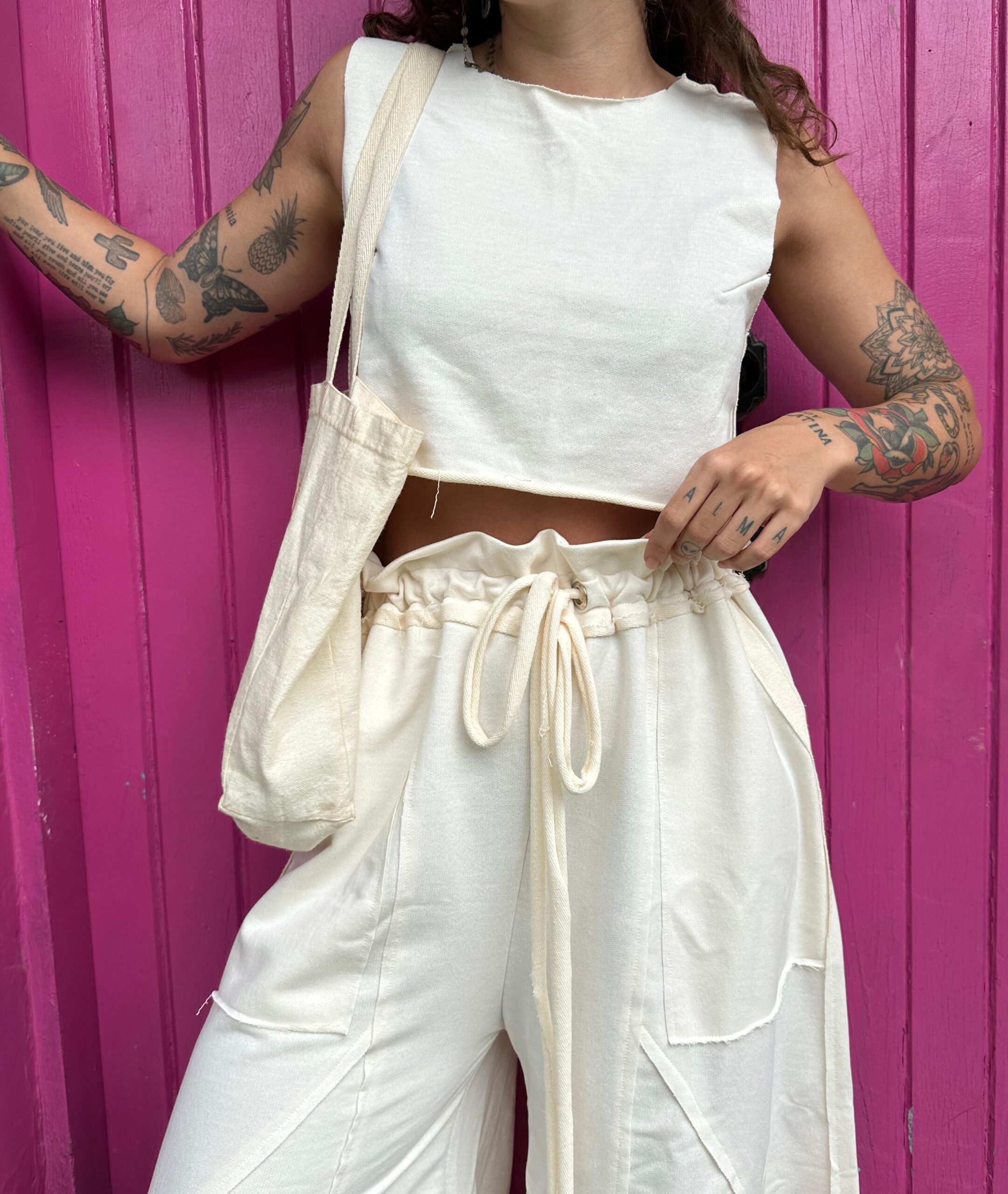 Calça Recortes Off White - Imagem 5