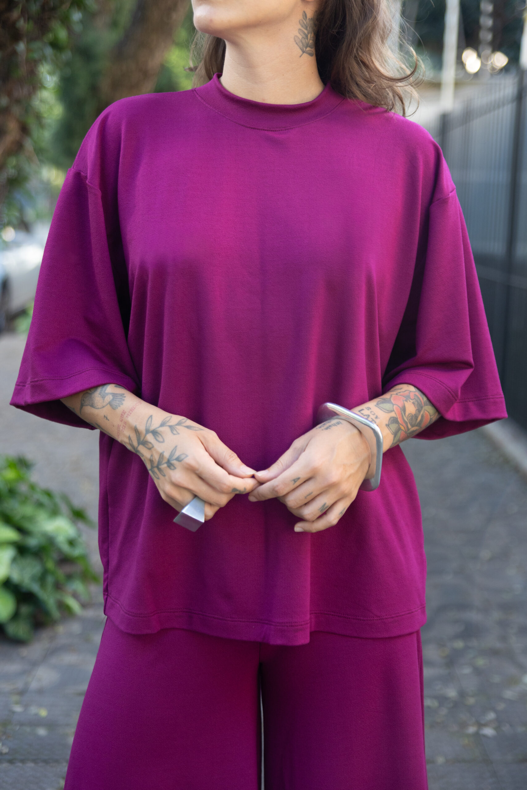 Camiseta Oversized Beterraba
