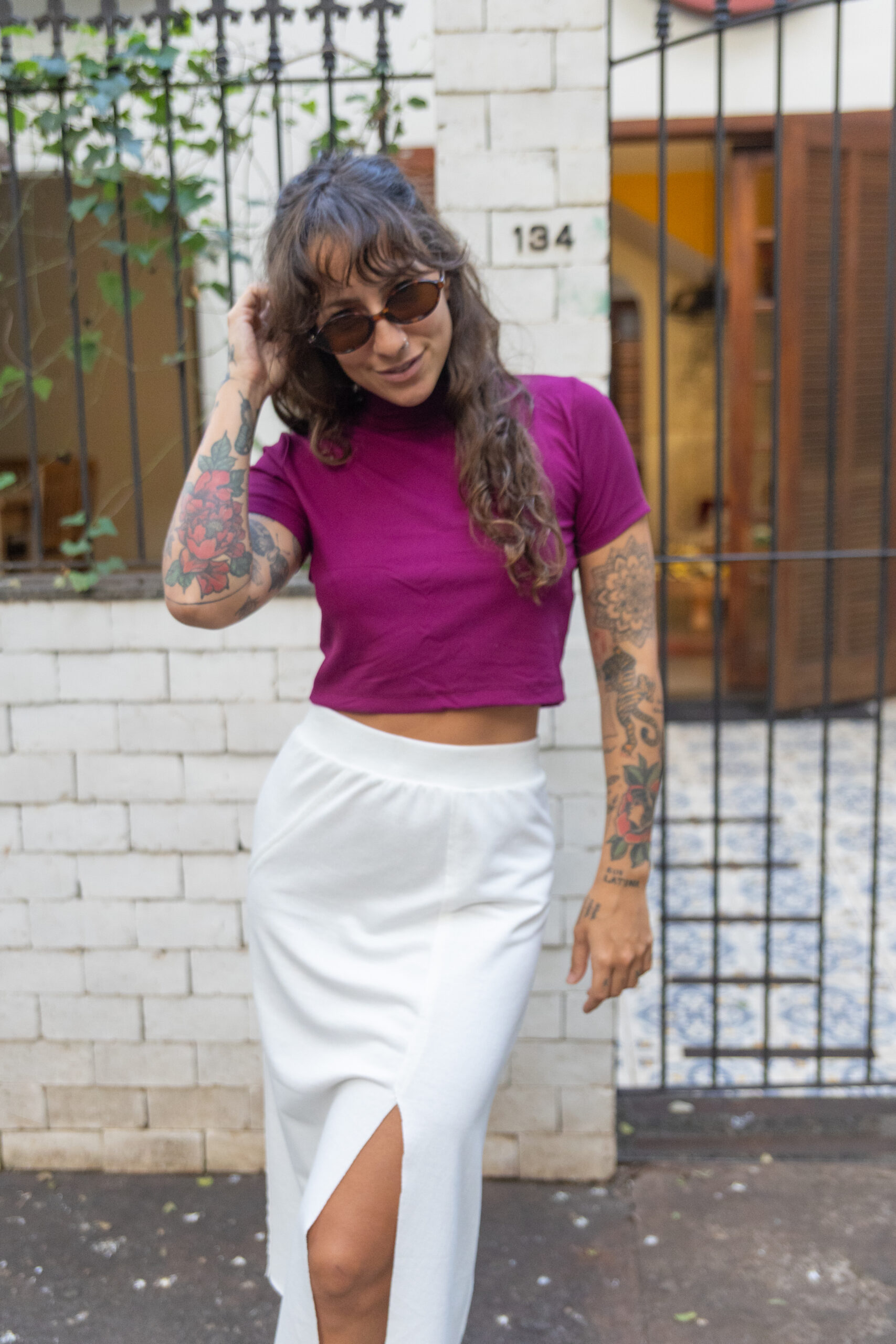 Cropped Gola Alta Beterraba - Imagem 2