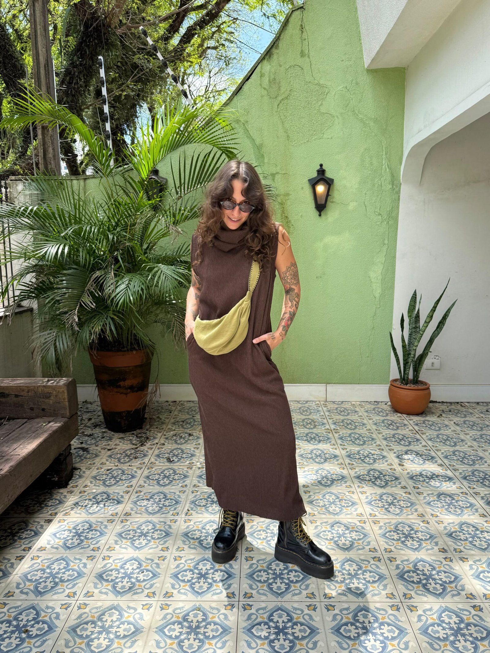 Vestido Boho Netuno Marrom