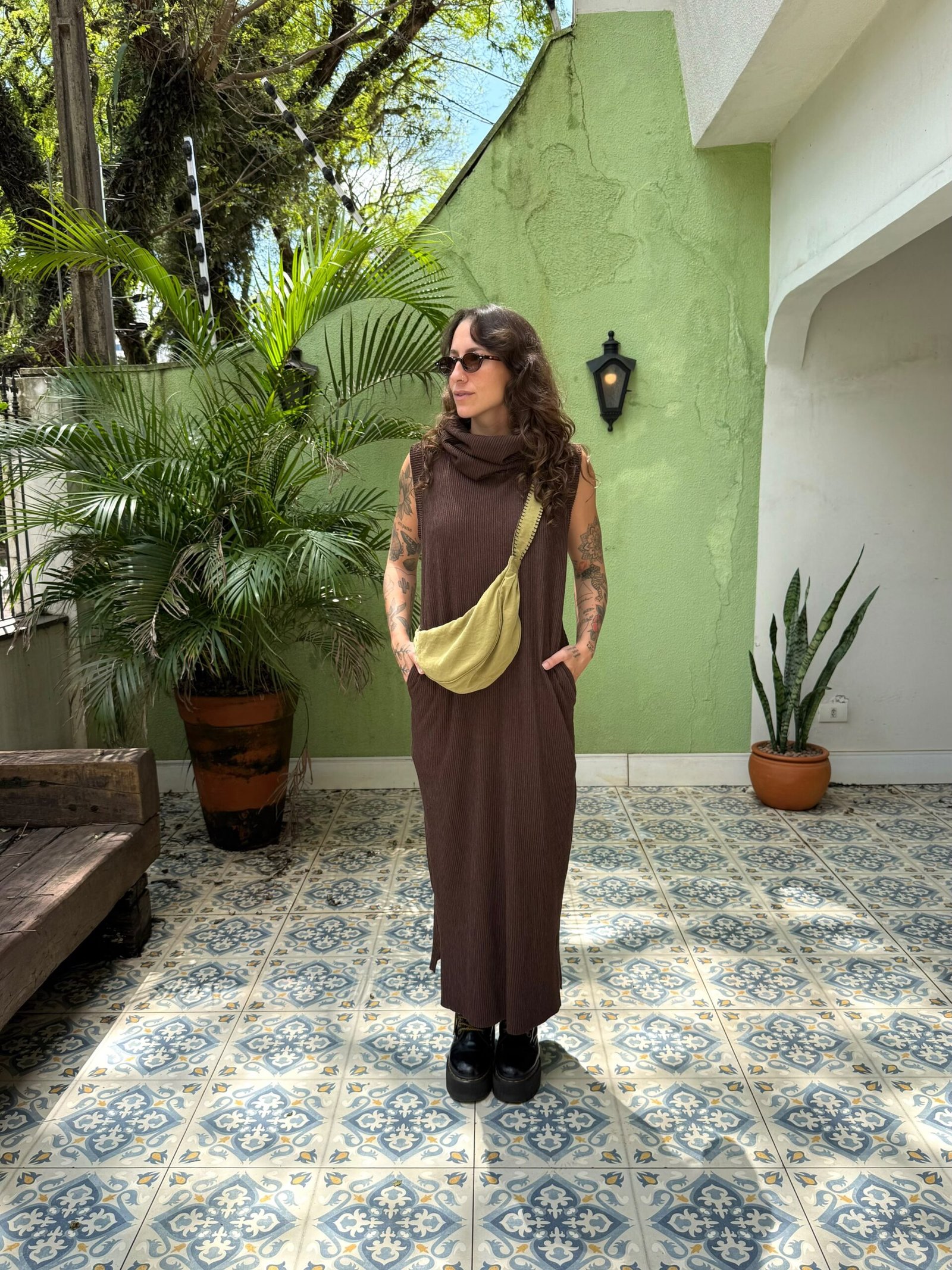 Vestido Boho Netuno Marrom - Imagem 2